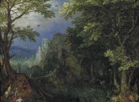 Mountainous Landscape., Gillis van Coninxloo